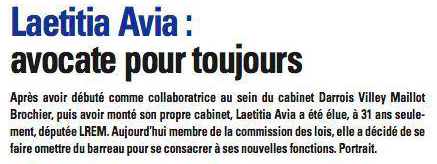 Interview de Laetitia Avia – La lettre des juristes d’affaires – 30/01/18