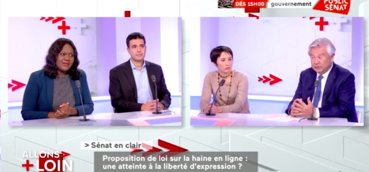 📺 Public Sénat : La #PPLCyberHaine examinée au Sénat