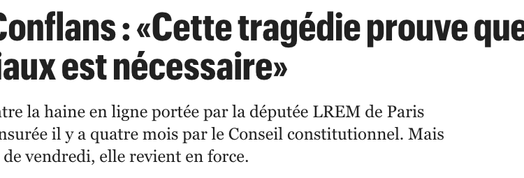 Attentat de Conflans : «Cette tragédie prouve que réguler les réseaux sociaux est nécessaire»